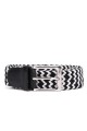 ZSP-357 Braided elastic belt - Bicolor Black-White