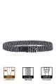 ZSP-357 Braided elastic belt - Bicolor Navy-White