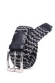 ZSP-357 Braided elastic belt - Bicolor Navy-White