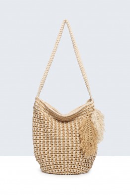 9006-BV Handbag made of crocheted cotton