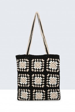 9045-BV Handbag made of crocheted cotton