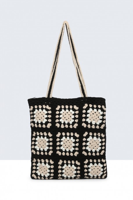9045-BV Handbag made of crocheted