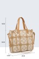 9047-BV Handbag made of crocheted cotton