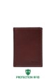 RUBRE® - L613AV Leather Wallet with RFID protection : Color:Marron