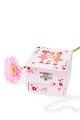 S20933 Photoluminescent Musical Cube Box Ballerina - Pink Tripes - Glow in dark - Trousselier : colour:Pink