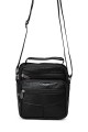 KJ6603 Split leather Reporter men's bag : colour:Black