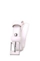 italian leather belt 23939 : Color:White, Taille : : Taille 36 / 95cm