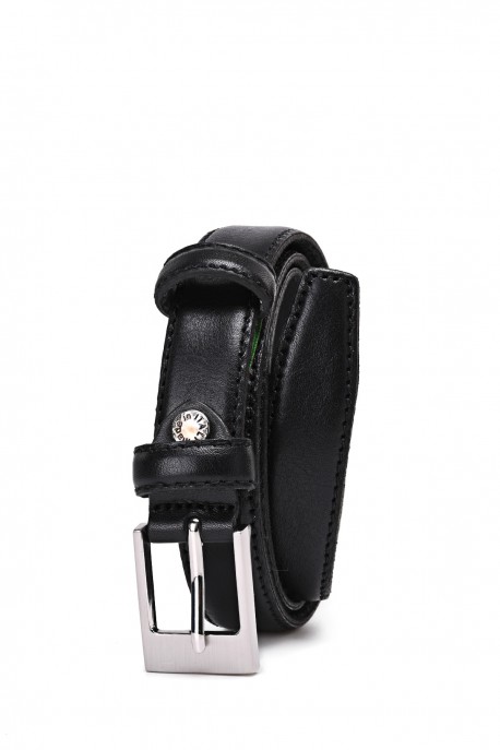 italian leather belt 23939 : colour:Black, Taille : : Taille 32 / 85cm