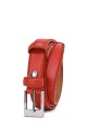 italian leather belt 23939 : colour:Sienna Red, Taille : : Taille 36 / 95cm
