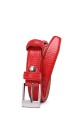 italian leather belt 23939 : colour:Red, Taille : : Taille 36 / 95cm