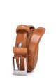 italian leather belt 23939 : Color:Tabacco, Taille : : Taille 36 / 95cm