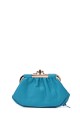 SF2235 Lamb leather purse with clasp : Color:Turquoise