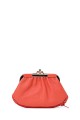 SF2235 Lamb leather purse with clasp : Color:Corail