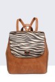 Convertible Backpack Leatherette 28235-BV : Color:Cognac