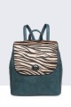 Convertible Backpack Leatherette 28235-BV : Color:Teal