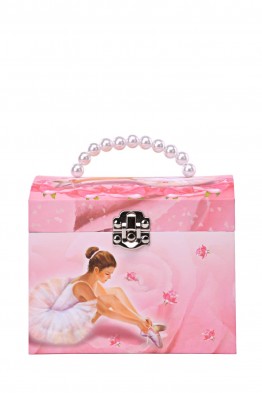 S90974 Grande Boîte à bijoux Musicale Phosphorescent Ballerine - Vanity Case - Rose