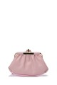 SF2235 Lamb leather purse with clasp : Color:Pink