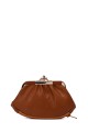 SF2235 Lamb leather purse with clasp : Color:Marron