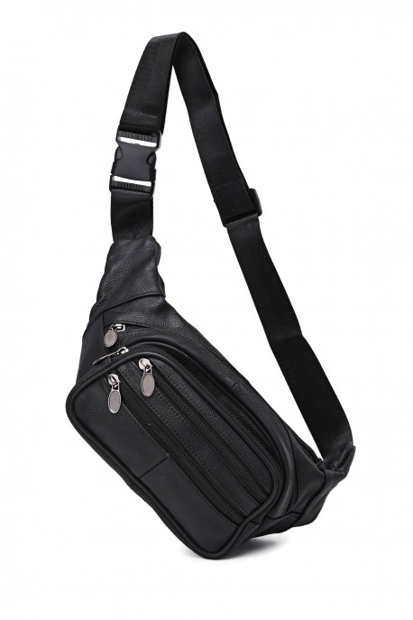 KJ87656 Banane en croûte de cuir : couleur:Noir (Black)