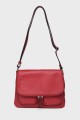 JESSY - ZEVENTO Shoulder bag cowhide leather : Color:Rouge foncé