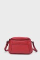 OFELIA - ZEVENTO Shoulder bag cowhide leather - Red : Color:Rouge foncé