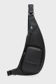 LEO - ZEVENTO Cross Body Bag cowhide leather - Black : colour:Black