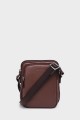 MATT - ZEVENTO Cowhide Leather Shoulder bag Pouch - Choco : colour:Chocolat