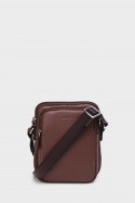 MATT - ZEVENTO Cowhide Leather Reporter Bag - Chocolat