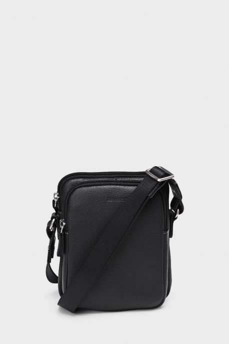 MATT - ZEVENTO Cowhide Leather Reporter Bag - Black