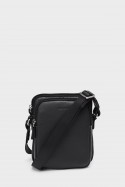MATT - ZEVENTO Cowhide Leather Reporter Bag - Black