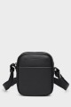 STEVE - ZEVENTO Cowhide Leather Shoulder bag Pouch - Black : Color:Black