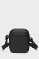 STEVE - ZEVENTO Sacoche Pochette en cuir de vachette - NOIR
