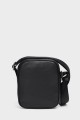 STEVE - ZEVENTO Sacoche Pochette en cuir de vachette - NOIR