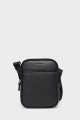 EVAN - ZEVENTO Cowhide Leather Shoulder bag Pouch - Black : Color:Black