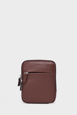 WILLY - ZEVENTO Cowhide Leather Shoulder bag Pouch - Choco