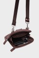 WILLY - ZEVENTO Sacoche Pochette en cuir de vachette - Chocolat