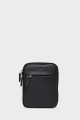 WILLY - ZEVENTO Cowhide Leather Shoulder bag Pouch - Black : Color:Black