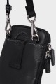 WILLY - ZEVENTO Cowhide Leather Shoulder bag Pouch - Black
