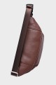 RICHY - ZEVENTO Cowhide Leather Bum Bag - Choco