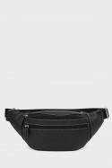 RICHY - ZEVENTO Banane en cuir de vachette - Noir