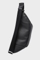 RICHY - ZEVENTO Cowhide Leather Bum Bag - Black