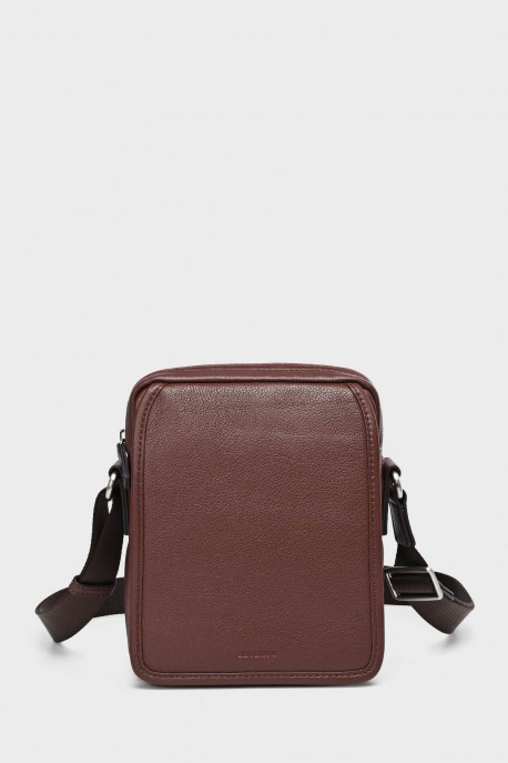 DANNY - ZEVENTO Cowhide Leather Reporter Bag - Choco