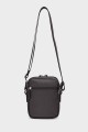 CHARLY - ZEVENTO Nylon canvas with Cowhide Leather Crossbody bag / Pouch - Choco