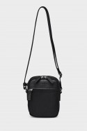 CHARLY - ZEVENTO Nylon canvas with Cowhide Leather Crossbody bag / Pouch - Black