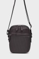 MACEO - ZEVENTO Nylon canvas with Cowhide Leather Crossbody bag / Pouch - Choco