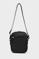MACEO - ZEVENTO Nylon canvas with Cowhide Leather Crossbody bag / Pouch - Black