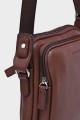 MATT - ZEVENTO Cowhide Leather Reporter Bag - Chocolat