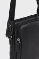 MATT - ZEVENTO Cowhide Leather Reporter Bag - Black