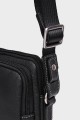 MATT - ZEVENTO Cowhide Leather Reporter Bag - Black