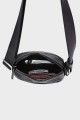 STEVE - ZEVENTO Sacoche Pochette en cuir de vachette - NOIR